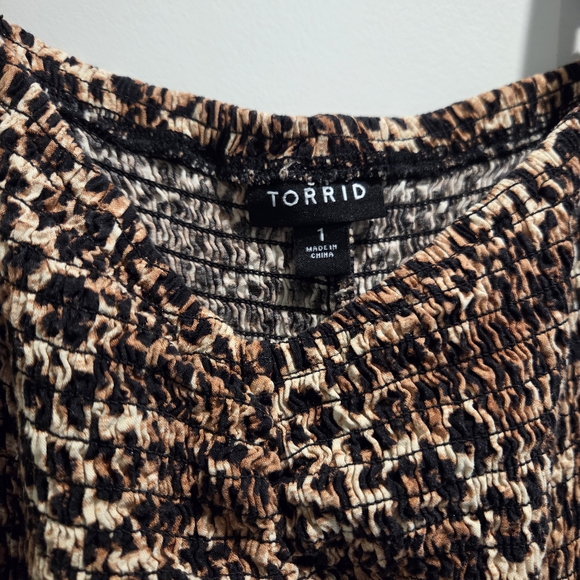 Torrid Leopard Print Sleeveless Dress Challis - Picture 3 of 4